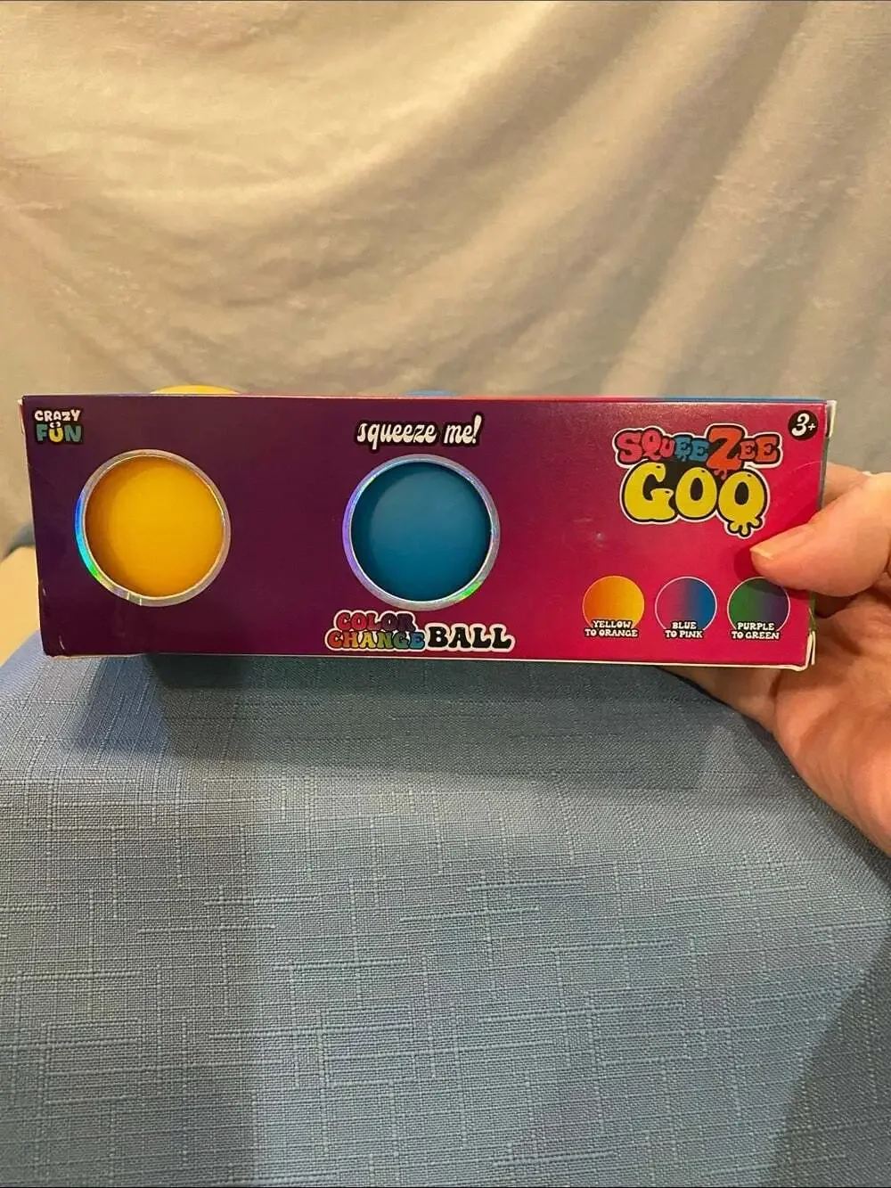 Color Change Ball Squeezee Goo Set - Blue, Purple, & Yellow - RMS Crazy Fun